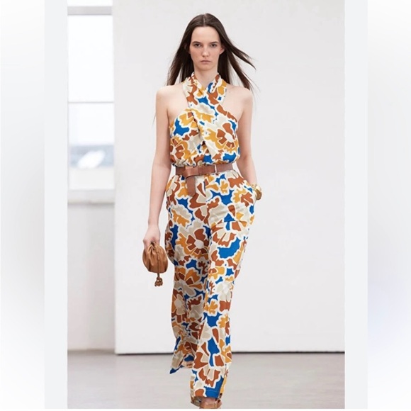 Anthropologie printed halter jumpsuit - Picture 4 of 7
